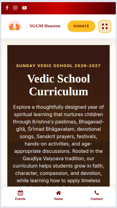 Sunday Vedic School Curriculum